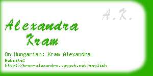 alexandra kram business card